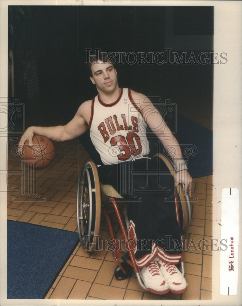 1989 Wheelchair Basketball Player Gallo Accountant - Historic Images