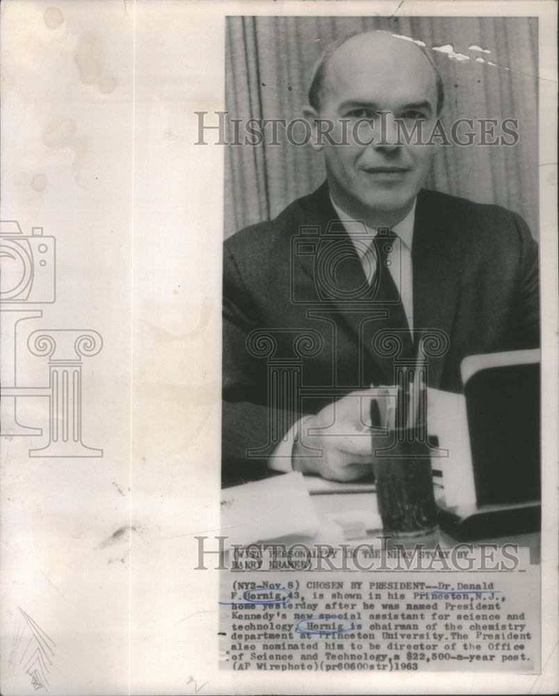 1963 Dr. Donald F. Hornig/Presidential Assistant Science/Technology - Historic Images