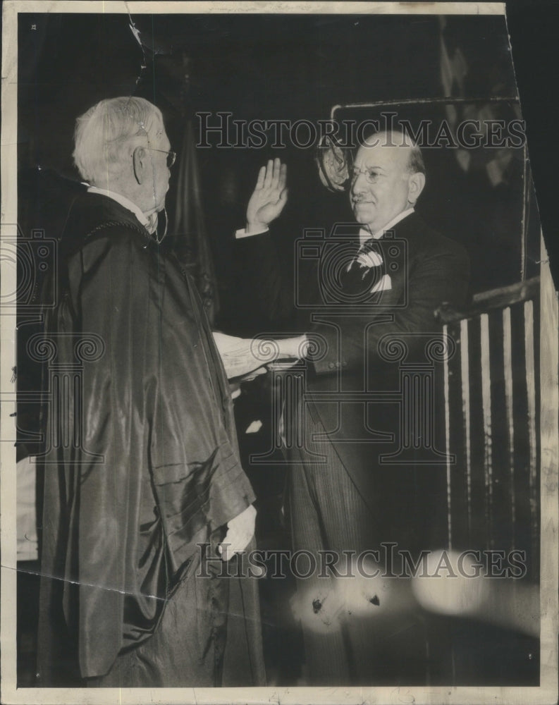 1933 New Governor Illinois Horner Sworn In Chief Justice Heard - Historic Images