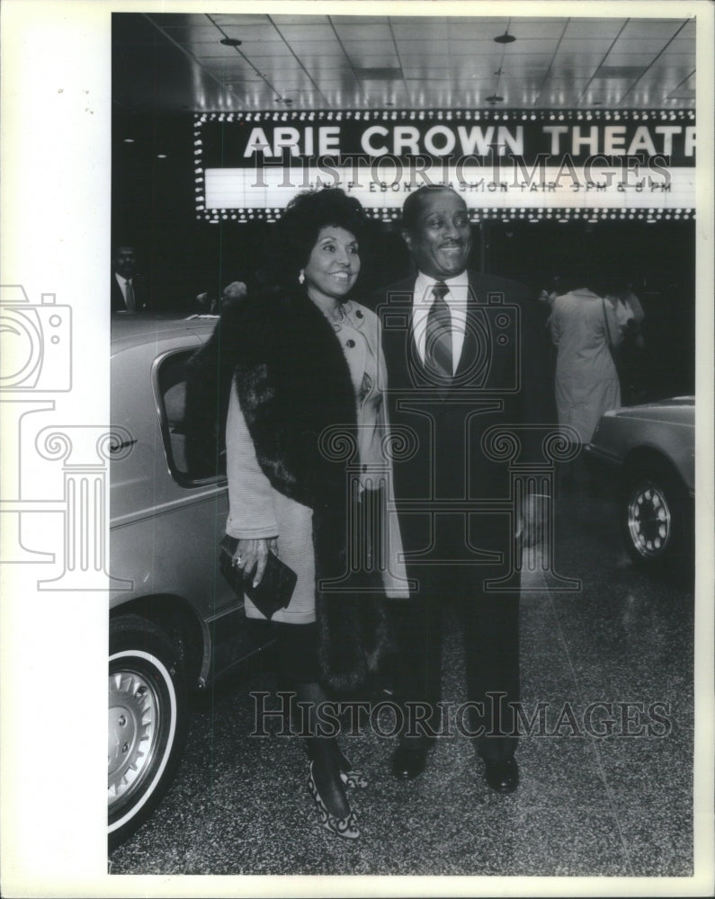 1987 Ebony Magazine President Publisher Johnson With Wife - Historic Images