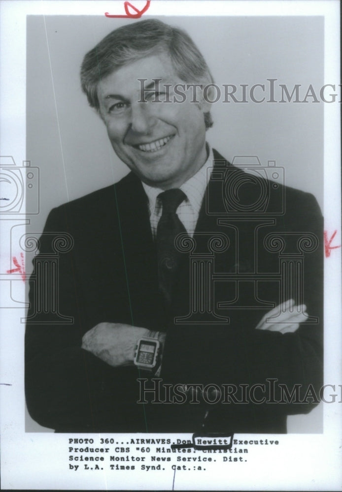 1986 Don Hewitt, Executive Producer of 60 Minutes on CBS - Historic Images