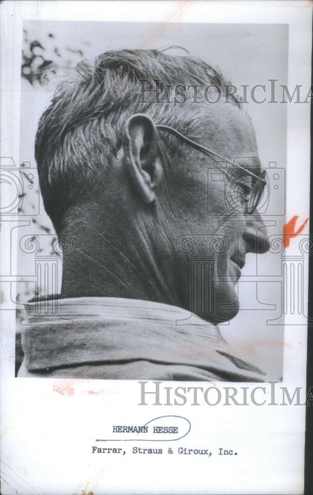 1972 Writer Hesse Profile Portrait Farrar Straus Giroux Inc - Historic Images