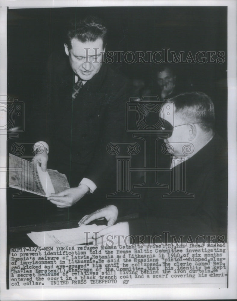  Masked Priest Testimonial House Baltic Committee Russia Latvia - Historic Images