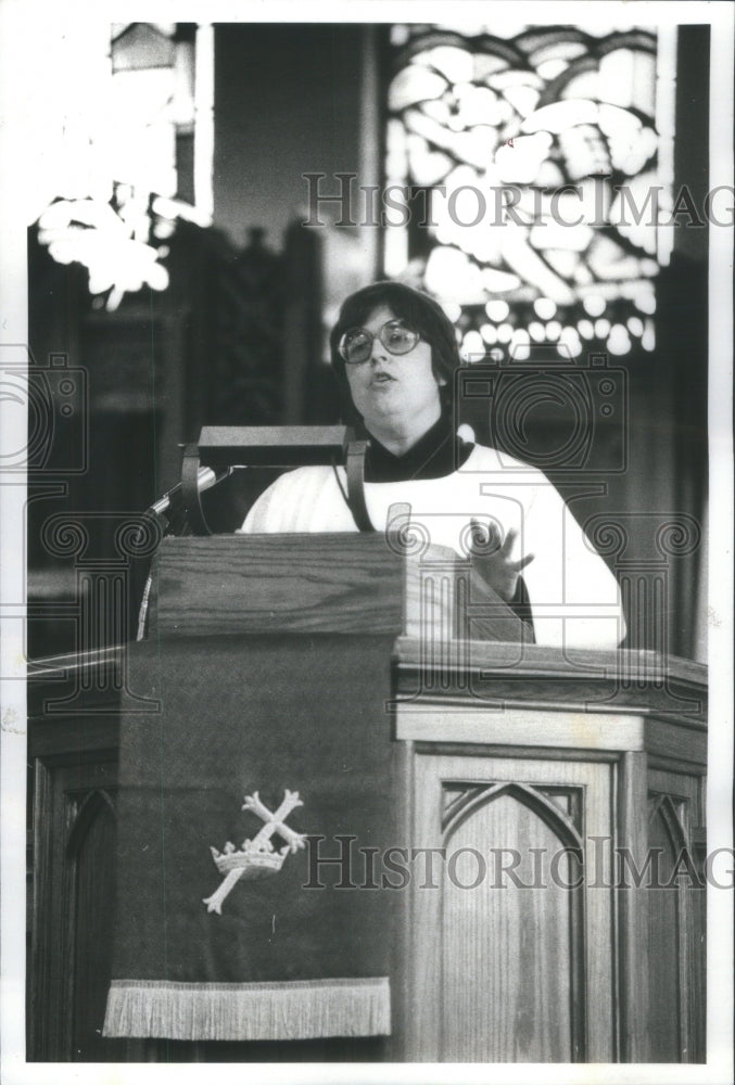 1980 Edison Park United Methodist Church Rev Sandra Hoke - Historic Images