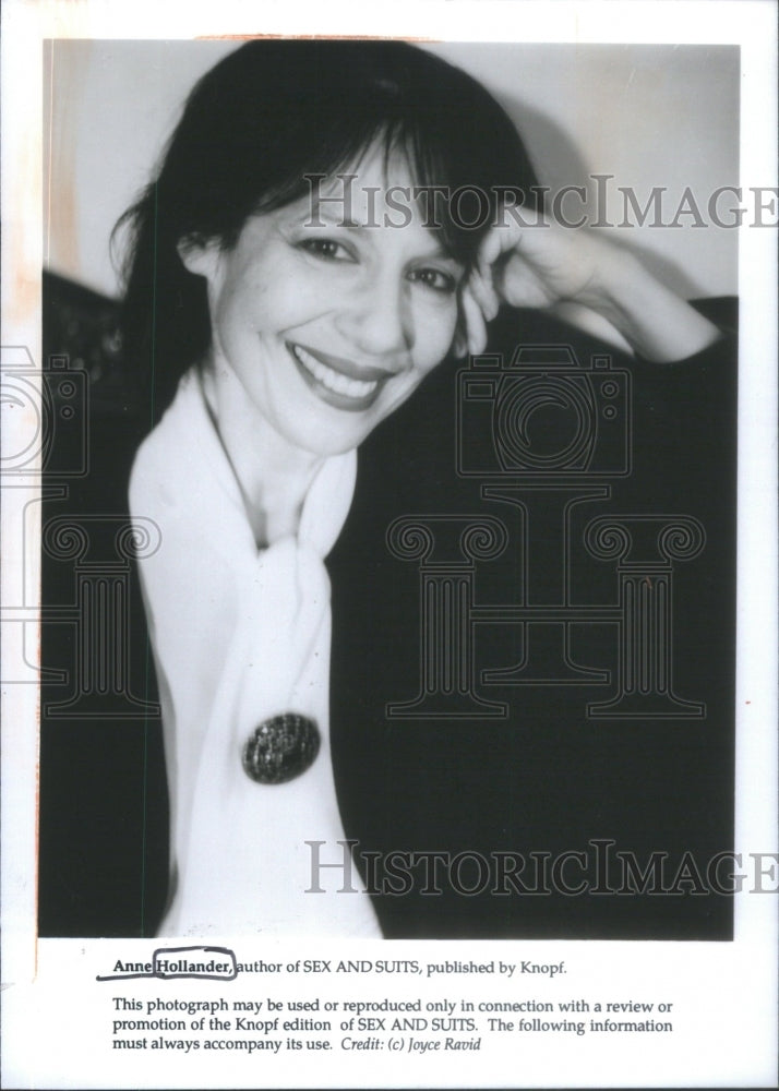 1994 Anne Hollander, Author of &quot;Sex And Suits&quot; Published by Knopf - Historic Images