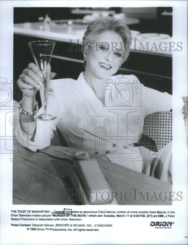 1986 Actress Celeste Holm In Murder By The Book - Historic Images