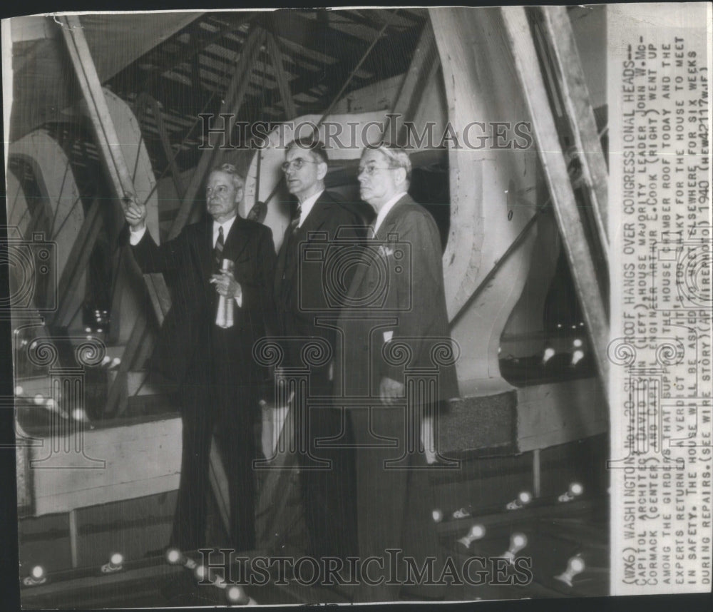 1940 Shaky Roof Over Congressional Heads - Historic Images