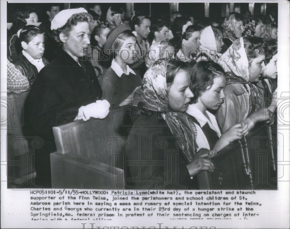 1955 Patricia Lynn-White Hat Persistant Staunch Supporter -Finn Twin - Historic Images