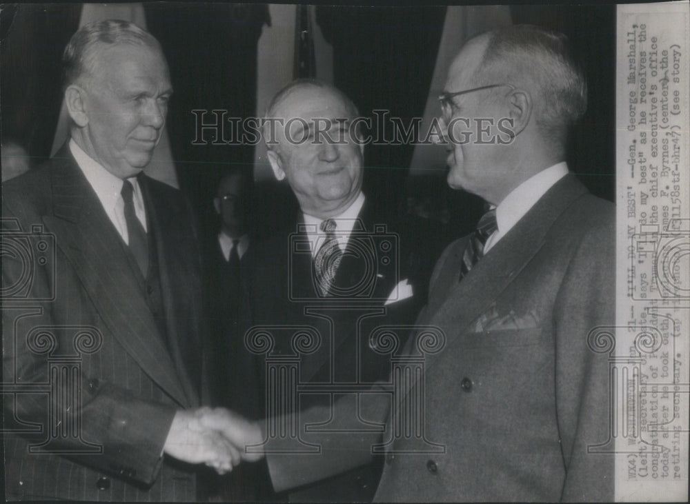 1947 General George Marshall Military Leader State Secretary - Historic Images