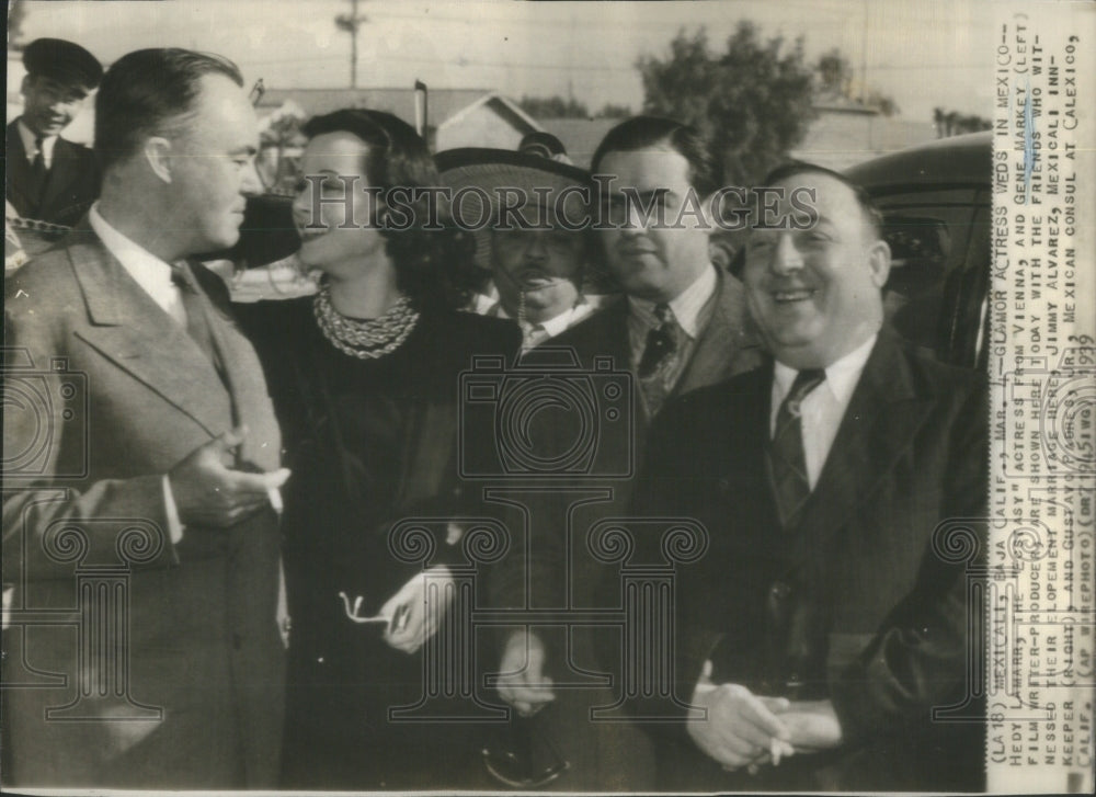 1939 Actress Hedy La~~ Weds Gene Markey in Mexico - Historic Images