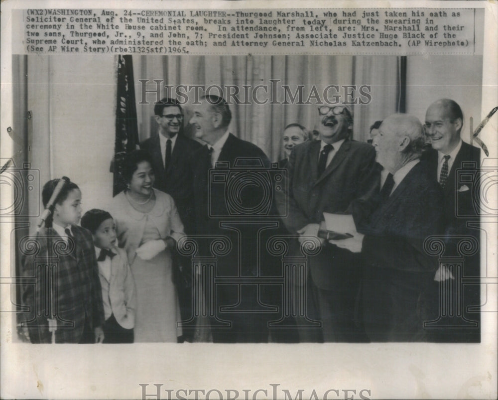 1965 Thurgood Marshall United States Solicitor General - Historic Images