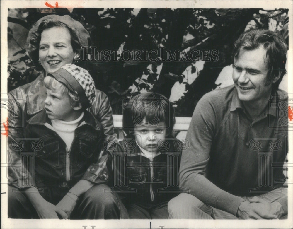 1974 Queen Margrethe of Denmark and Prince Henrik With Their Sons - Historic Images