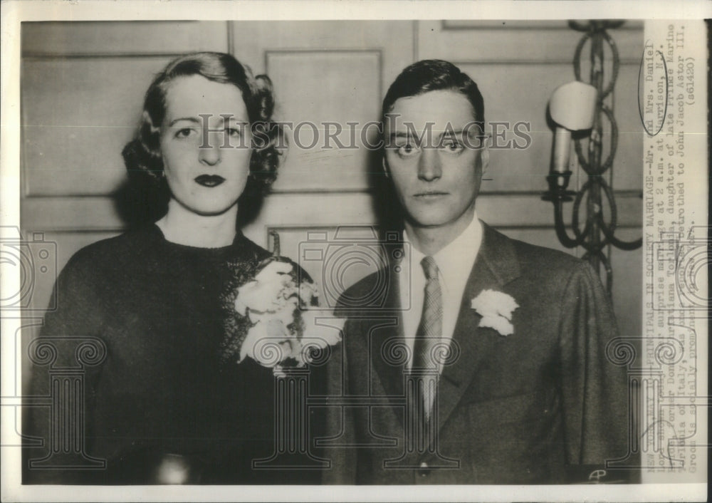 1935 Mr. and Mrs. Daniel Surprise Marriage - Historic Images