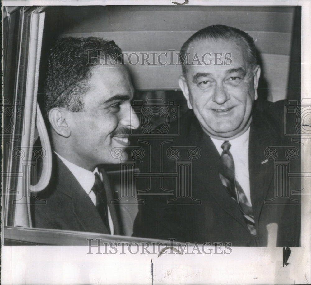 1964 Lyndon Johnson King Hussein Jordan Blair House - Historic Images