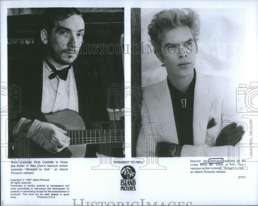 1987 Elvis Costello Musician Jim Jarmusch Director Straight To Hell - Historic Images