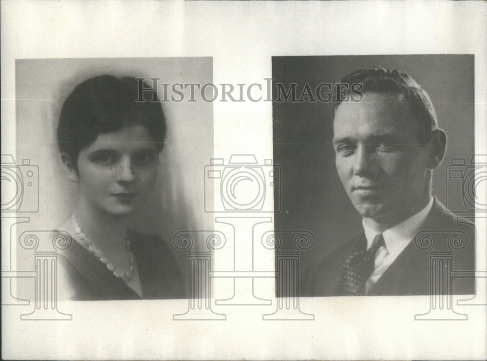None Miss Eulalis Cook Webster Groves-Major Philip Love Close Friend Married - Historic Images