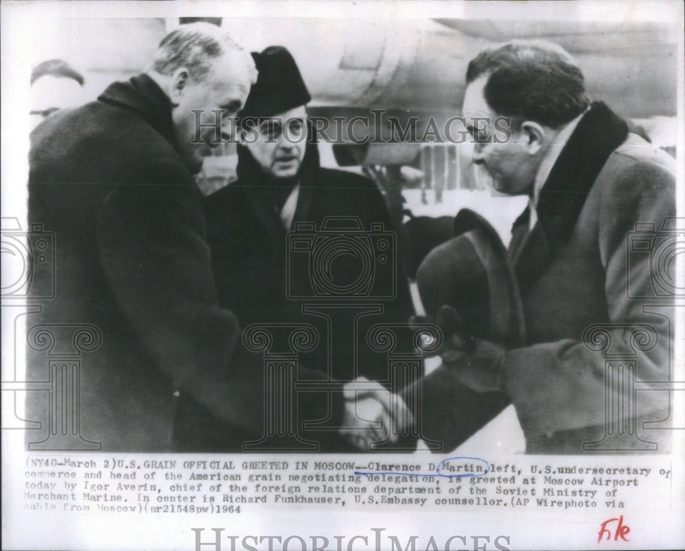 1964 Clarence Martin, US Undersecretary of Commerce Visits Moscow - Historic Images