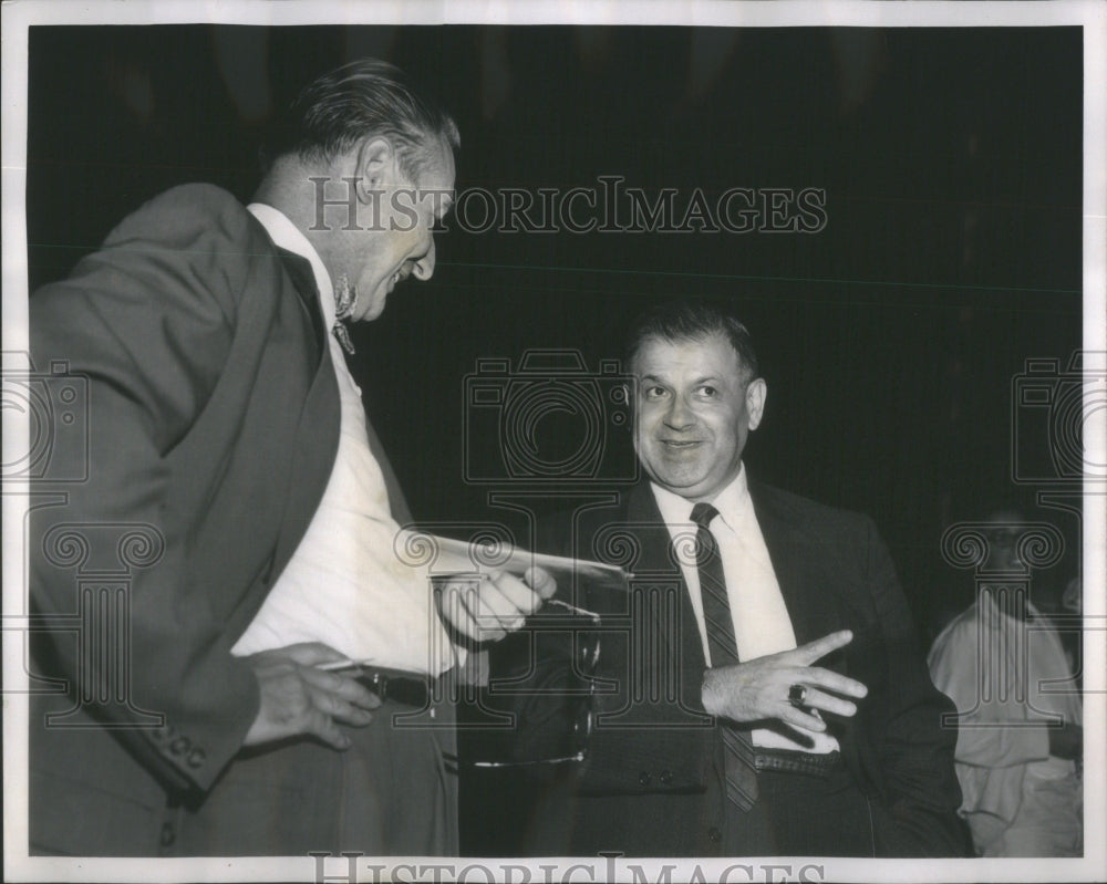 1962 Jack Kline Speaks with reporter Walt Spirko - Historic Images