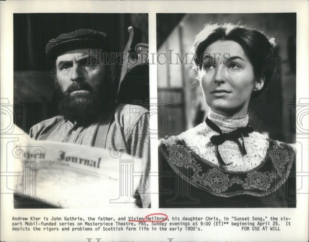 1976 Andrew Kier and Vivien Heilbron in scenes from &quot;Sunset Song&quot; - Historic Images