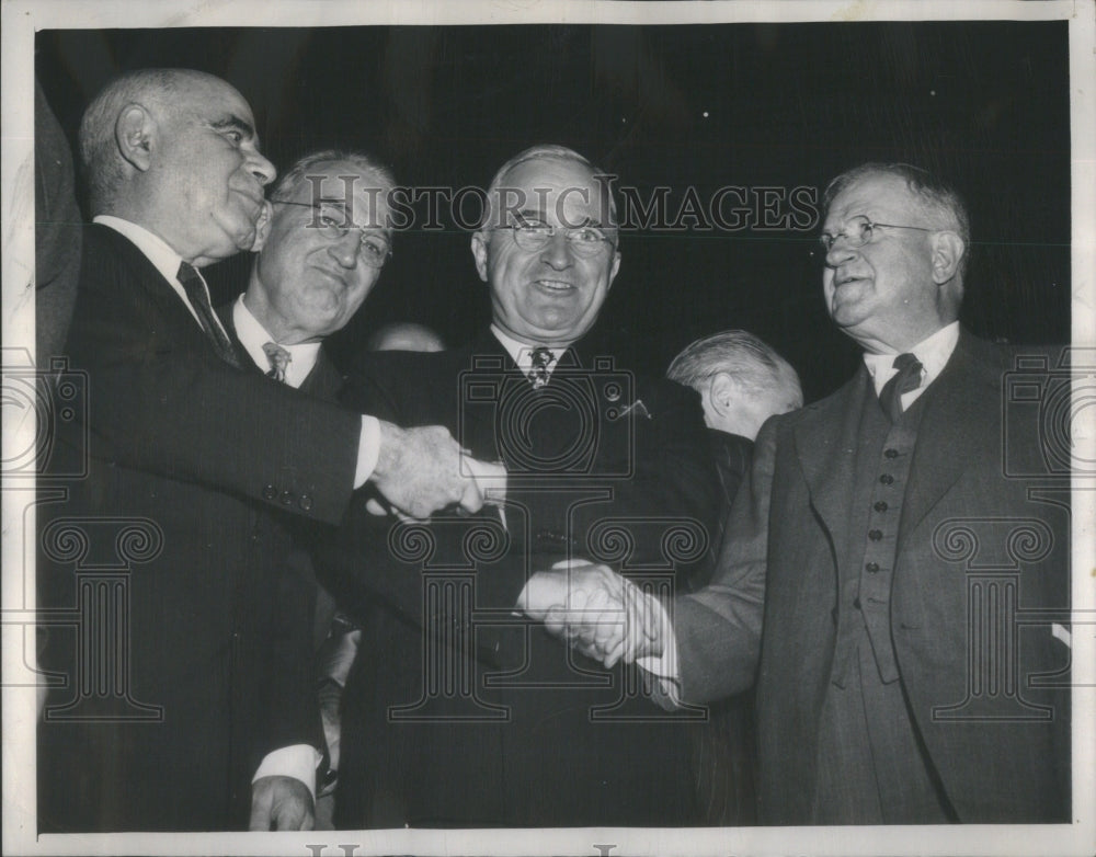 1948 Herbert Lehman, James Mead, President Truman &amp; Harold Ickes - Historic Images