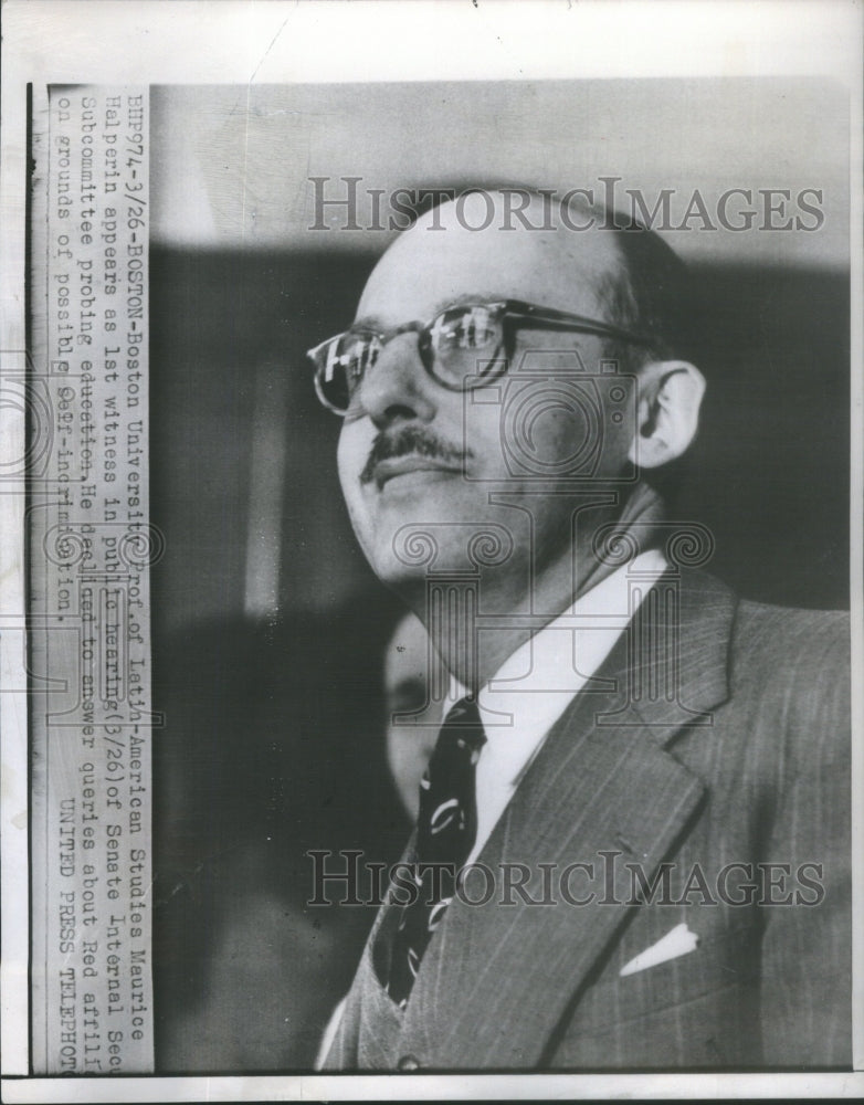 1953  Maurice Halperin (Professor) - Historic Images