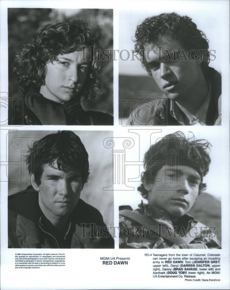 1990 Matthew Broderick Johnny Depp fiancee Red Dawn Brad Savage - Historic Images