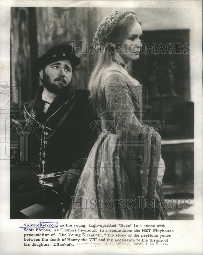 1968 Valerie Gearon Scott Forbes Young Elizabeth Play Actress Actor - Historic Images