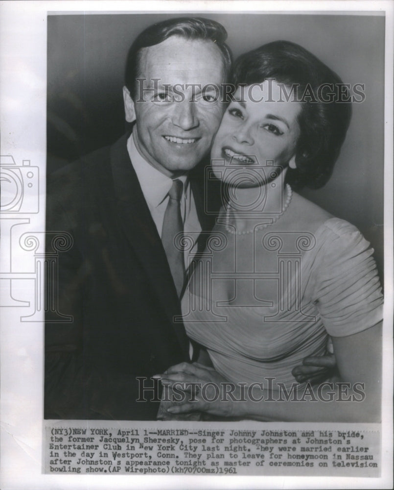 1961 Jacquelyn Sheresky Singer Johnston Bride New York Westport Plan - Historic Images