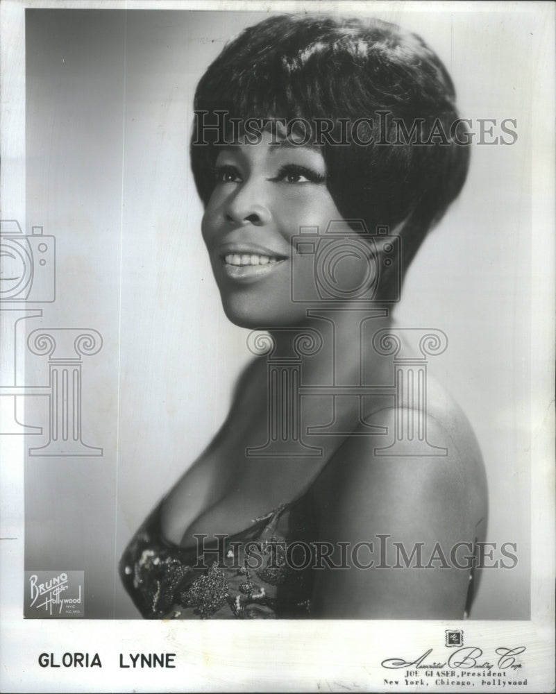 1967 Gloria Lynne American Jazz Vocalist - Historic Images