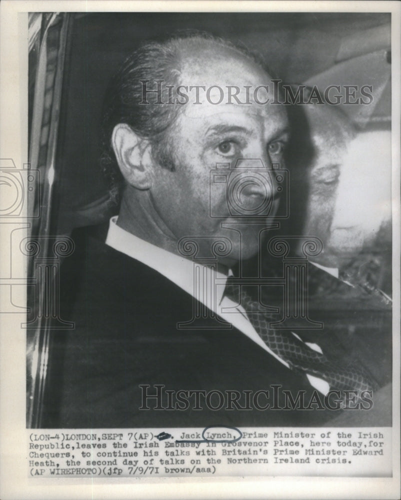 1971 Jack Lynch Continues His Talks With Edward Health - Historic Images