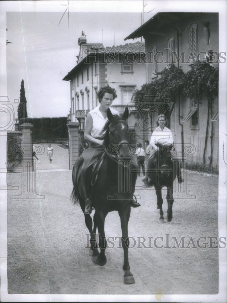 1953 Princess Maria Pia of Savoy Takes a Ride at Country Estate - Historic Images