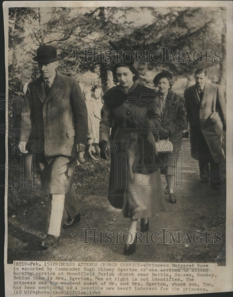 1949 Princess Margaret Rose Arrives For Church - Historic Images