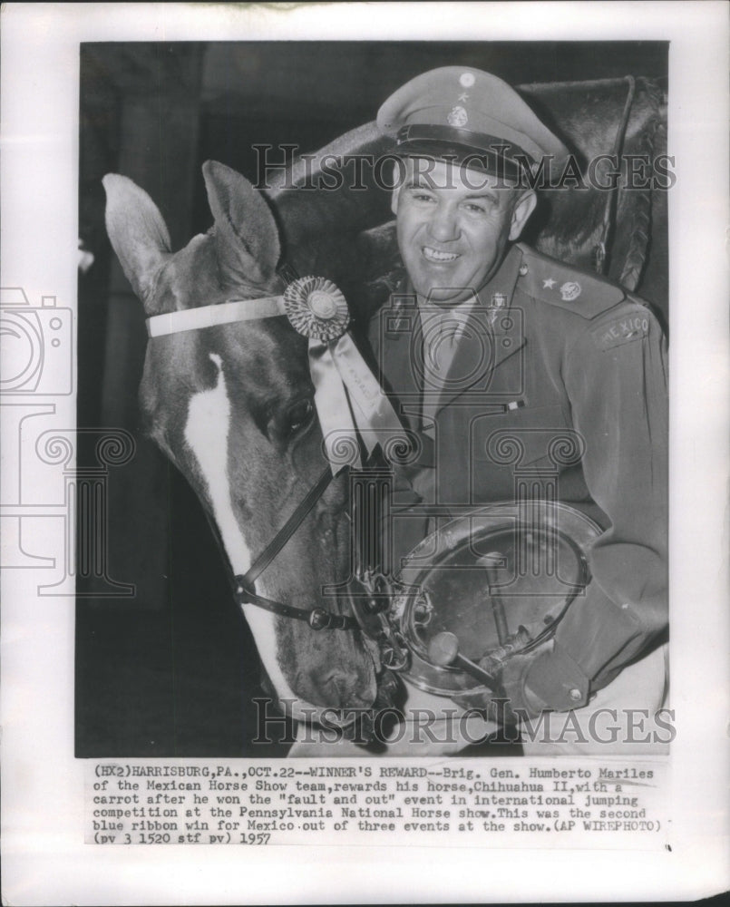 1957, Brig. Gen. Humberto Mariles &amp; Chihuahua II Mexican Horse Show - Historic Images