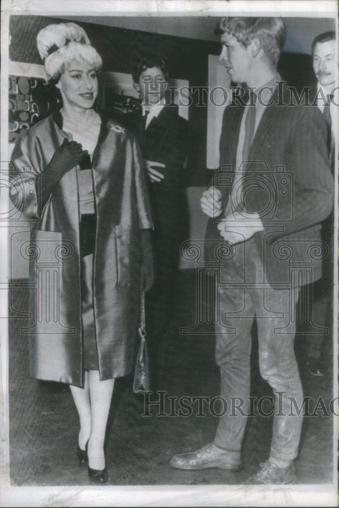 1963 Press Photo London contrast sartorial elegance princess Margaret dress - Historic Images