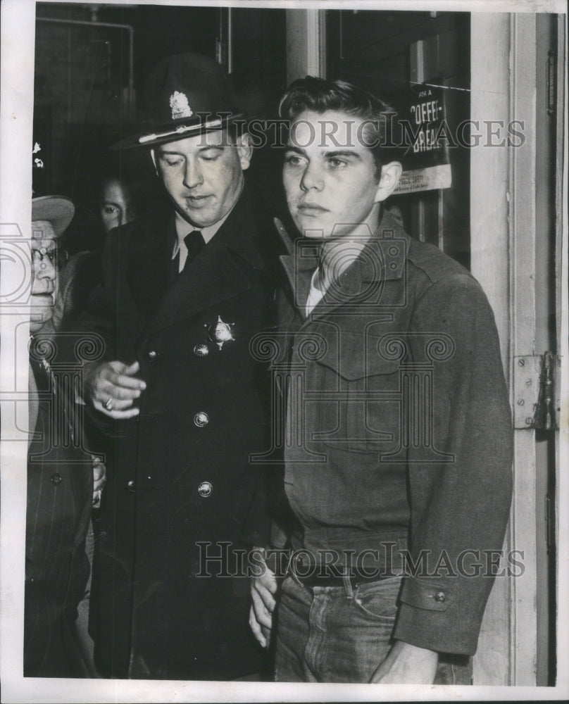 1956 Robert Lord, 18, custody admitted driving getaway car - Historic Images