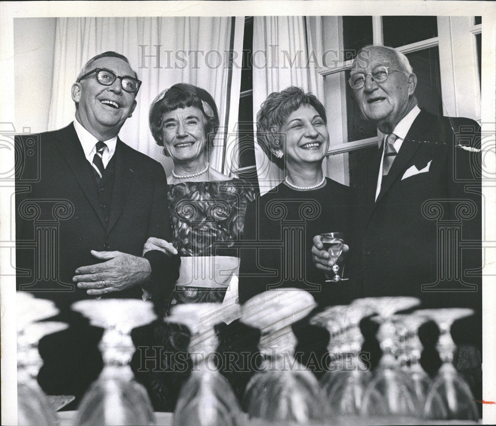 1968 Press Photo Dr. &amp; Mrs. Joseph Smiley &amp; Mr. &amp; Mrs. Ralph Burgess - Historic Images