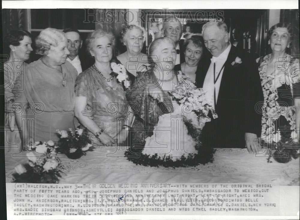 1940 Press Photo Mexico City Ambassador Mrs And Mr Josephus Daniels Wedding Anni - Historic Images