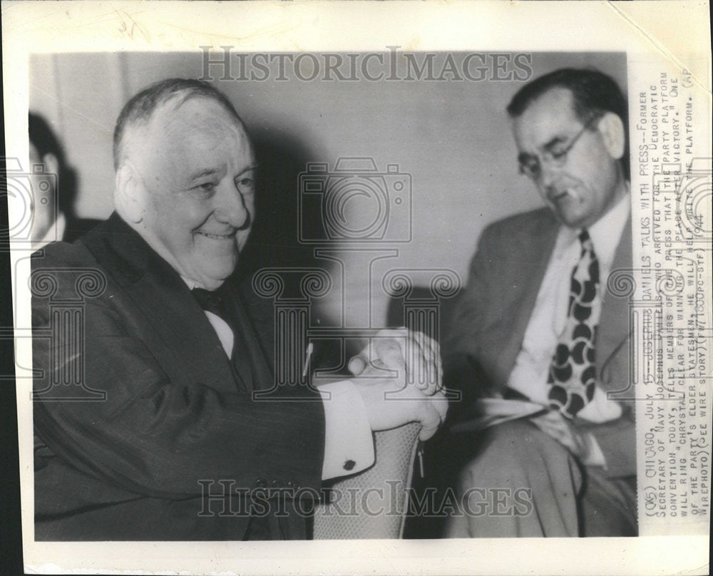 1944 Press Photo Josephus Daniels, former Secretary of Navy - Historic Images