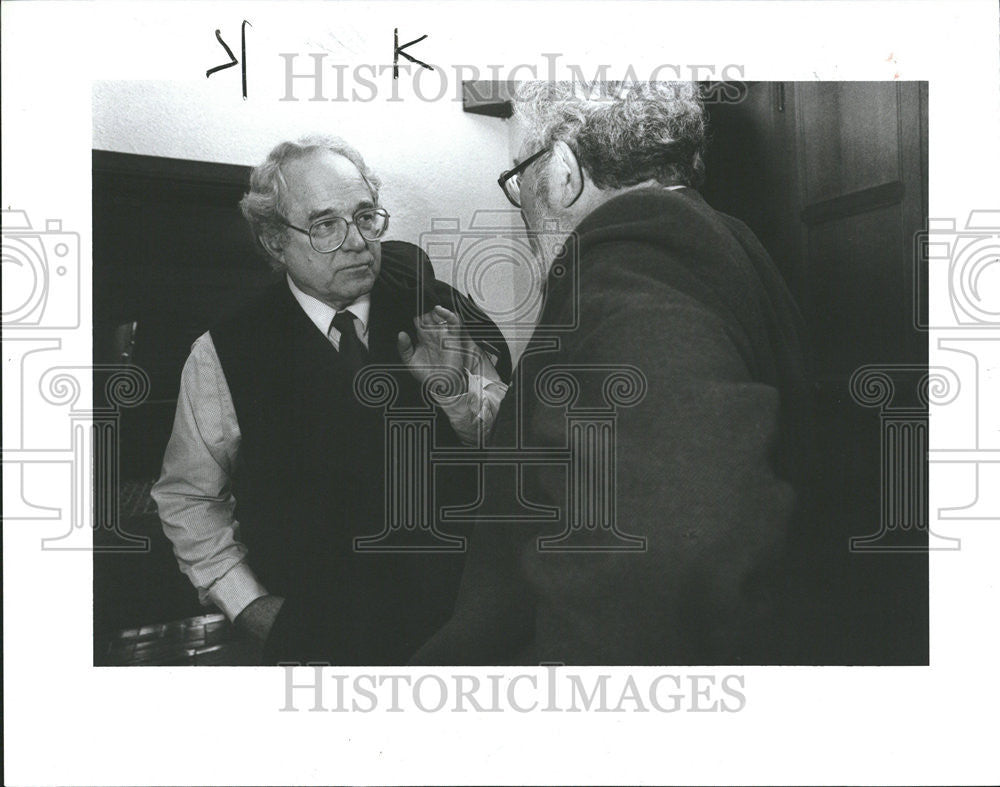 1989 Press Photo William Sloane Coffin, president of SANE/FREEZE - Historic Images