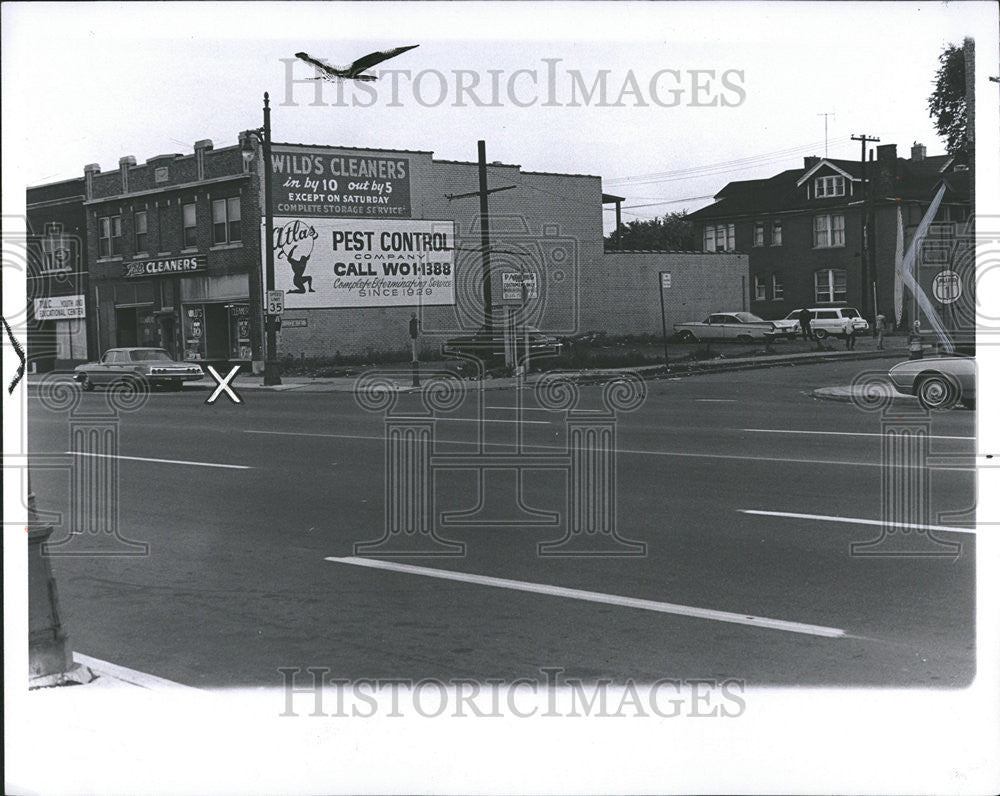 1967 Press Photo William Dalton shooting scene, Detroit - Historic Images