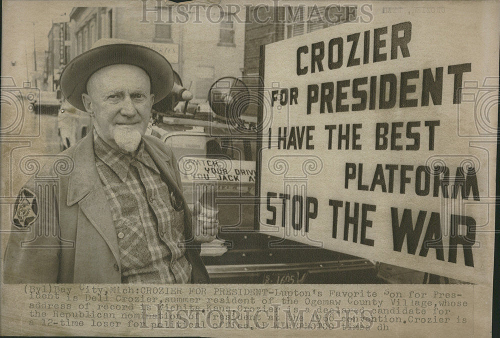 1967 Press Photo Dell Crozier Omegmaw County - Historic Images