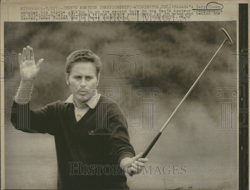 1971 Press Photo Gary Cowan, Canadian Golfer - Historic Images