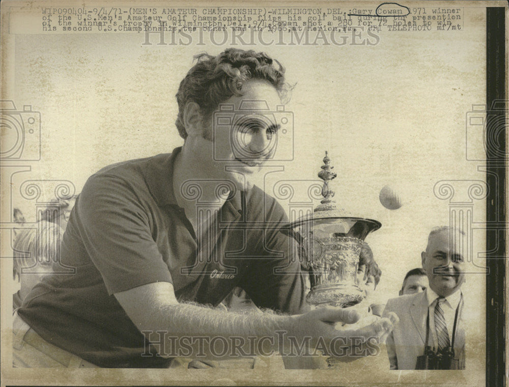 1971 Press Photo Gary Cowan Winner U.S. Men Amateur Golf Championship Delaware - Historic Images