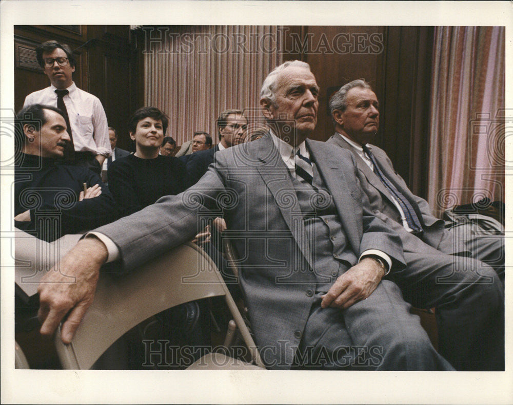 1994 Press Photo Clark Clifford Senior Partner Bernard Ridder Newspaperman - Historic Images