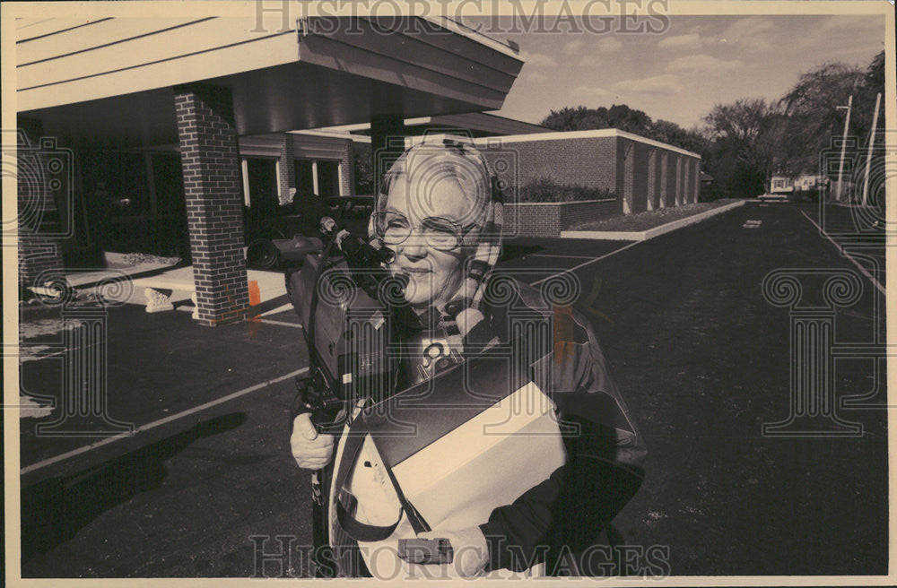 1993 Press Photo Doris Haines Hammond Illinois Homemade Videos Fight Casino - Historic Images