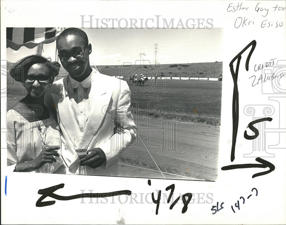 1987 Press Photo Okri Esiso Polo Player - Historic Images