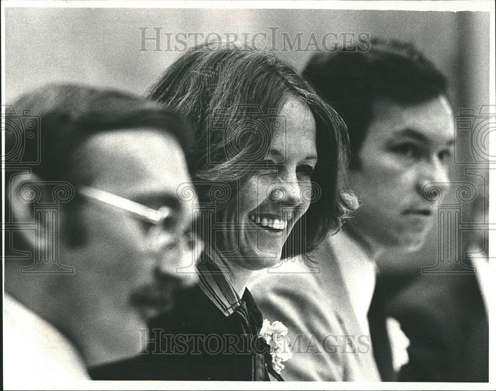 1983 Press Photo Senators Jeff Wells, Martha Ezzard &amp; Wayne Allard - Historic Images