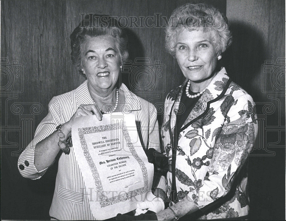 1965 Press Photo Mrs. Herman Eschenburg Denver Women&#39;s Club President - Historic Images