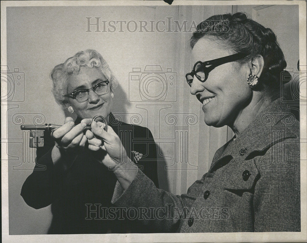 1961 Press Photo Mrs. Mabel Ensign Denver Socialite - Historic Images