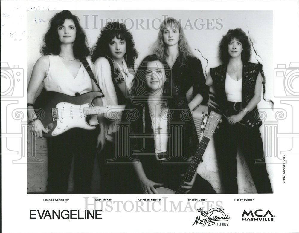 1993 Press Photo Evangeline American Guitar Vocal Beth Sharon Leger Nancy Msuic - Historic Images